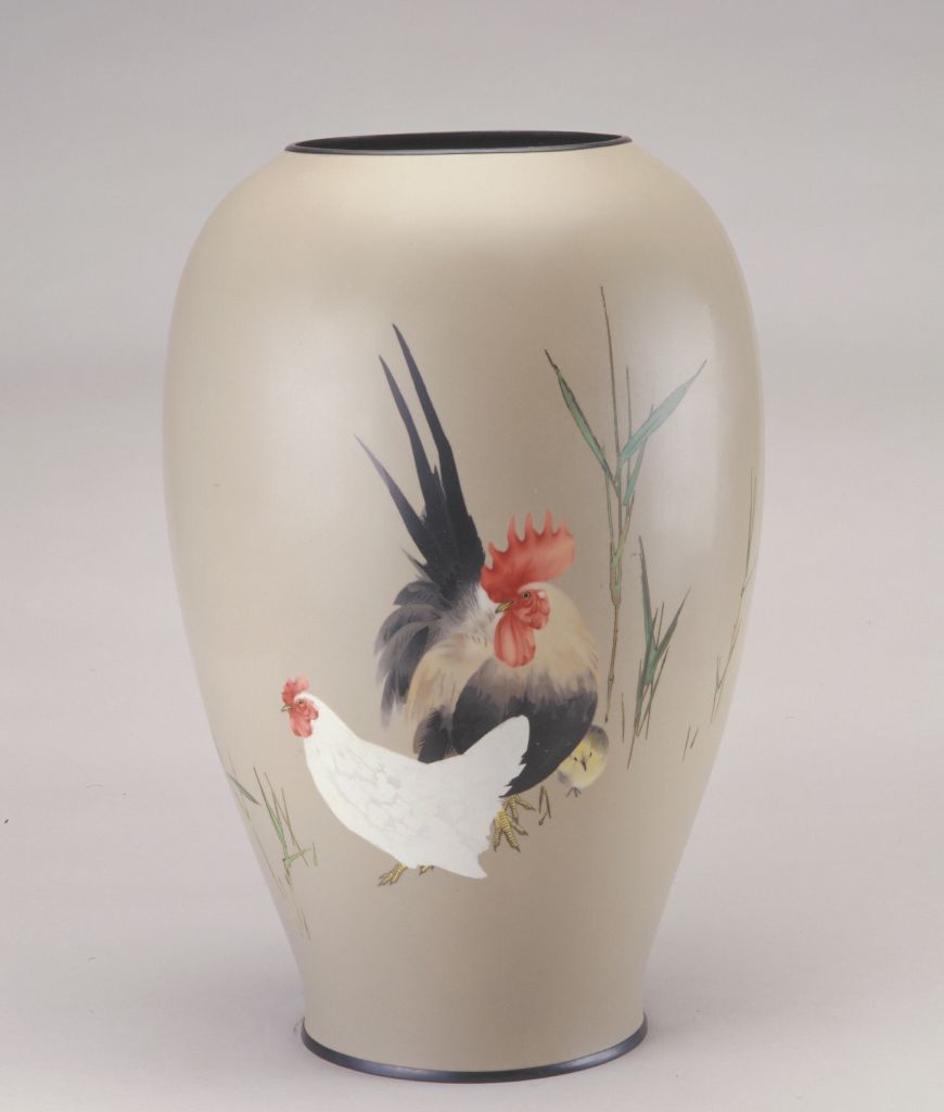 图片[2]-Seven Treasures Roasted Ash Ground Bamboo Chicken Nest Jar Style Bottle-China Archive